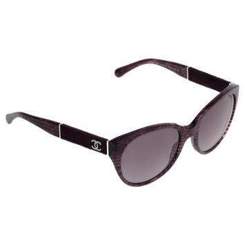 Pre Owned Chanel Purple Round 5259 Sunglasses