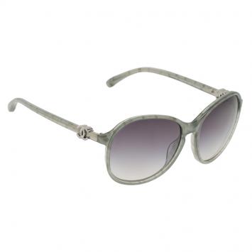 Pre Owned Chanel Green 5217 CC Square Sunglasses
