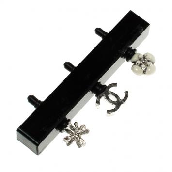 Pre Owned Chanel CC Smartphone Dust Plugs, A Set Of Three Charms