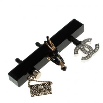 Pre Owned Chanel CC Smartphone Dust Plugs, A Set Of Three Charms