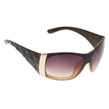 Pre Owned Chanel Brown 6009 Shield Sunglasses
