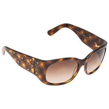 Pre Owned Chanel Tortoise 5134 Swarovski Studded Sunglasses