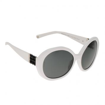 Pre Owned Chanel White 5159H Pearl Round Sunglasses