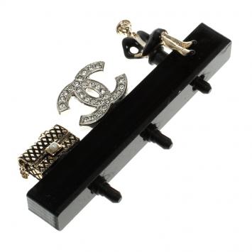 Pre Owned Chanel CC Smartphone Dust Plugs, A Set Of Three Charms