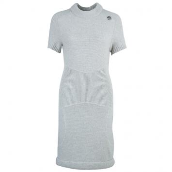 Pre Owned Chanel Grey Cashmere Sweater Dress M