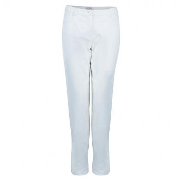 Pre Owned Chanel White Denim Pants M