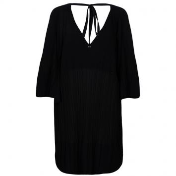 Pre Owned Chanel Black Knit Oversized Dress M