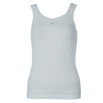 Pre Owned Chanel White Knit Tank Top S