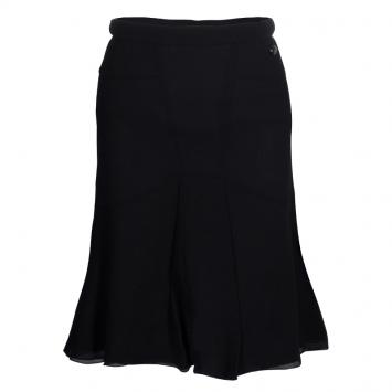 Pre Owned Chanel Black Flare Skirt S