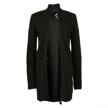 Pre Owned Chanel Olive Green Long Sleeve Cardigan S