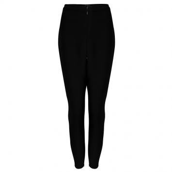 Pre Owned Chanel Black Silk Trousers M