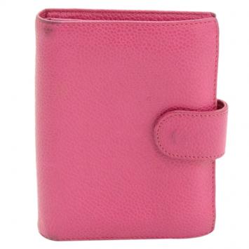 Pre Owned Chanel Pink Caviar Leather Bi-fold Wallet