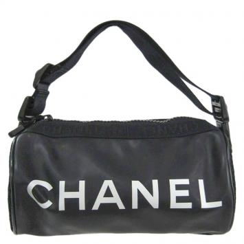 Pre Owned Chanel Black Rubber Sport Bag
