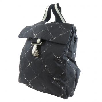 Pre Owned Chanel Black Nylon Old Travel Line Backpack