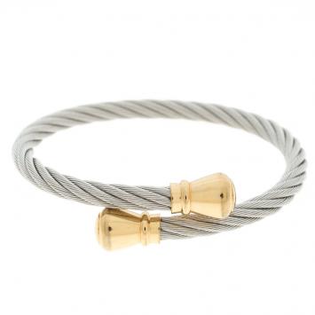 Pre Owned Charriol Celtic Bourse Titanium Cable and Gold Plated Bracelet