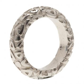 Pre Owned Chaumet 18 KT White Gold Band Ring Size 53