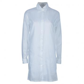Pre Owned Chloe White Cotton Long Sleeve Shirt Dress M
