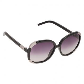 Pre Owned Chloe Black Myrthe Round Sunglasses