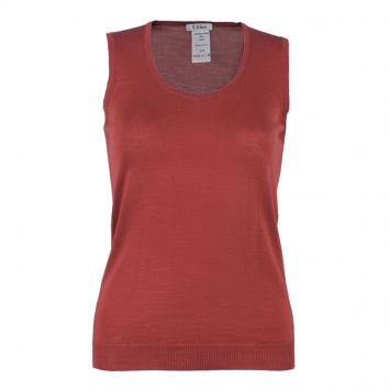 Pre Owned Chloe Red Sleeveless Sweater Size S
