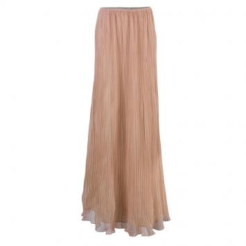 Pre Owned Chloe Sahara Pink Plisse Chiffon Maxi Skirt M