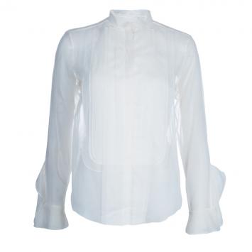 Pre Owned Chloe White Organza Shirt S