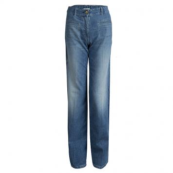 Pre Owned Chloe Indigo Light Wash Denim Flared Jeans M