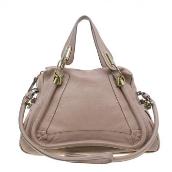 Pre Owned Chloe Beige Leather Medium Paraty Bag