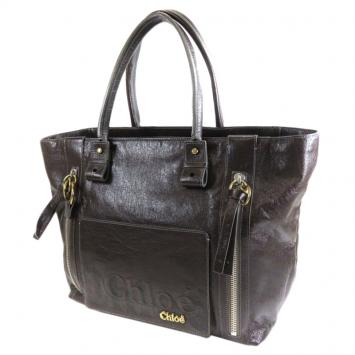 Pre Owned Chloe Dark Brown Leather Eclipse Tote