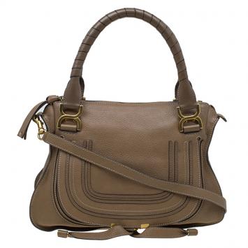 Pre Owned Chloe Brown Leather Medium Marcie Satchel