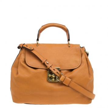 Pre Owned Chloe Tan Leather Medium Elsie Shoulder Bag