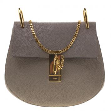 Pre Owned Chloe Beige Leather Medium Drew Shoulder Bag