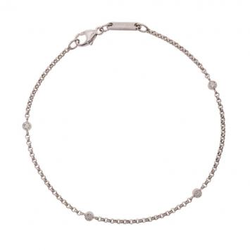 Pre Owned Chopard Diamond 18K White Gold Soft Bracelet