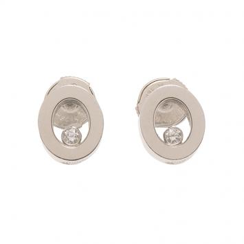 Pre Owned Chopard Very Chopard Diamond White Gold Stud Earrings