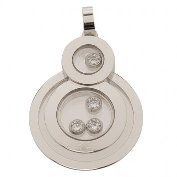 Pre Owned Chopard Happy 8 Floating Diamond White Gold Pendant