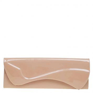 Pre Owned Christian Louboutin Nude Patent Leather Pigalle Clutch