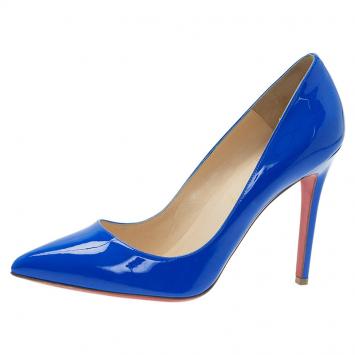 Pre Owned Christian Louboutin Blue Patent So Kate Pumps Size 41