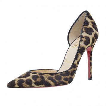 Pre Owned Christian Louboutin Brown Pony Hair Iriza D'orsay Pumps Size 37 