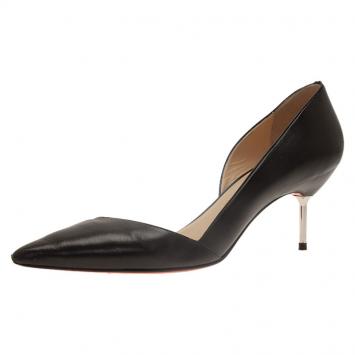 Pre Owned Christian Louboutin Black Leather Newton D'Orsay Pumps Size 40