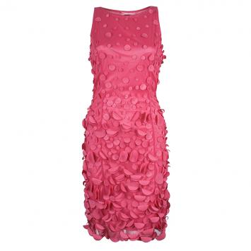 Pre Owned Class by Roberto Cavalli Pink Circle Detail Shift Dress M