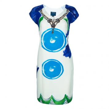 Pre Owned Class By Roberto Cavalli Printed Shift Dress S