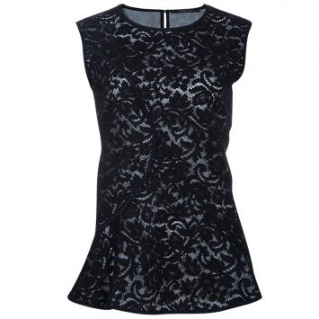 Pre Owned Derek Lam Black Lace Top L