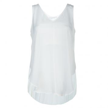 Pre Owned 10 Crosby Derek Lam White High-Low Hem Sleeveless Top S