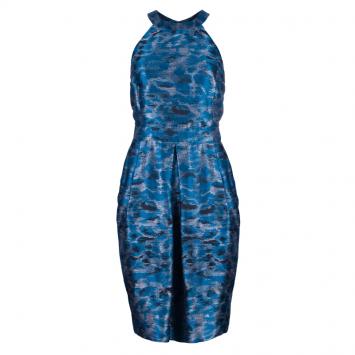 مملوكة مسبقًا Derek Lam Silk Jacquard Halter Neck Dress L