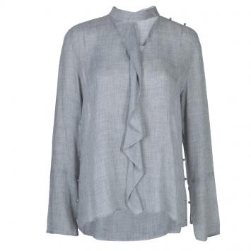 Pre Owned 10 Crosby Derek Lam Grey Long Sleeve Top M