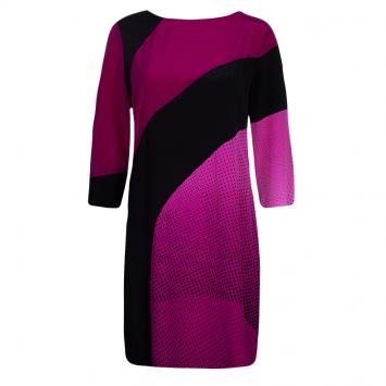 Pre Owned Diane Von Furstenberg Pink Sienna Printed Dress L