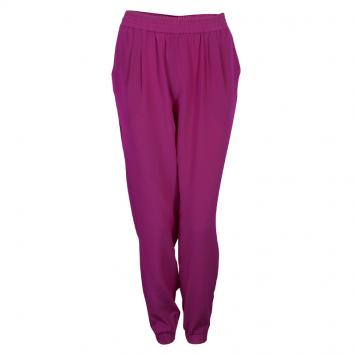 Pre Owned Diane Von Furstenberg Pink Silk Janeta Pants M