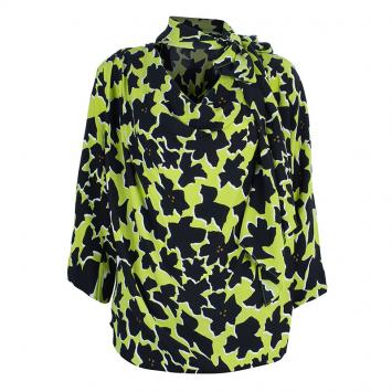 Pre Owned Diane Von Furstenberg Theresa Printed Top L