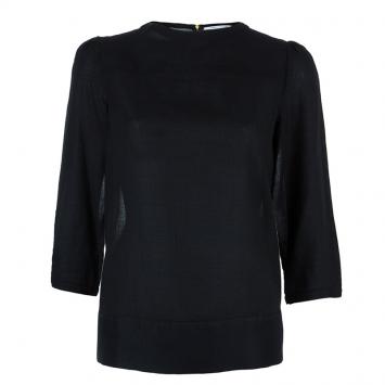 Pre Owned Diane von Furstenberg Black Silk Top M