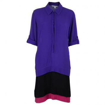 Pre Owned Diane Von Furstenberg Hatsu Colorblock Dress M