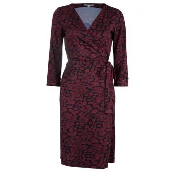 Pre Owned Diane Von Furstenberg Red New Julian Two Wrap Dress M